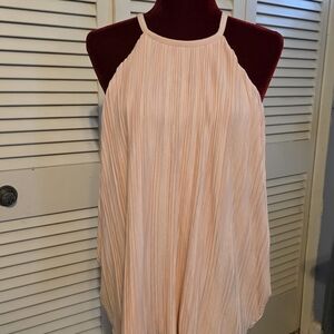 Express Pink Pleated Top
